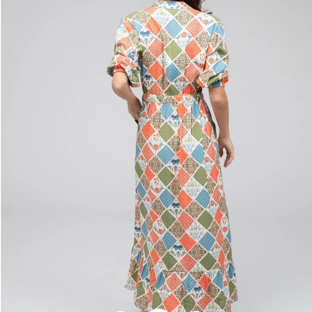 Beau & Ro Colorful Geometric Maxi Dress size M - Picture 3 of 5